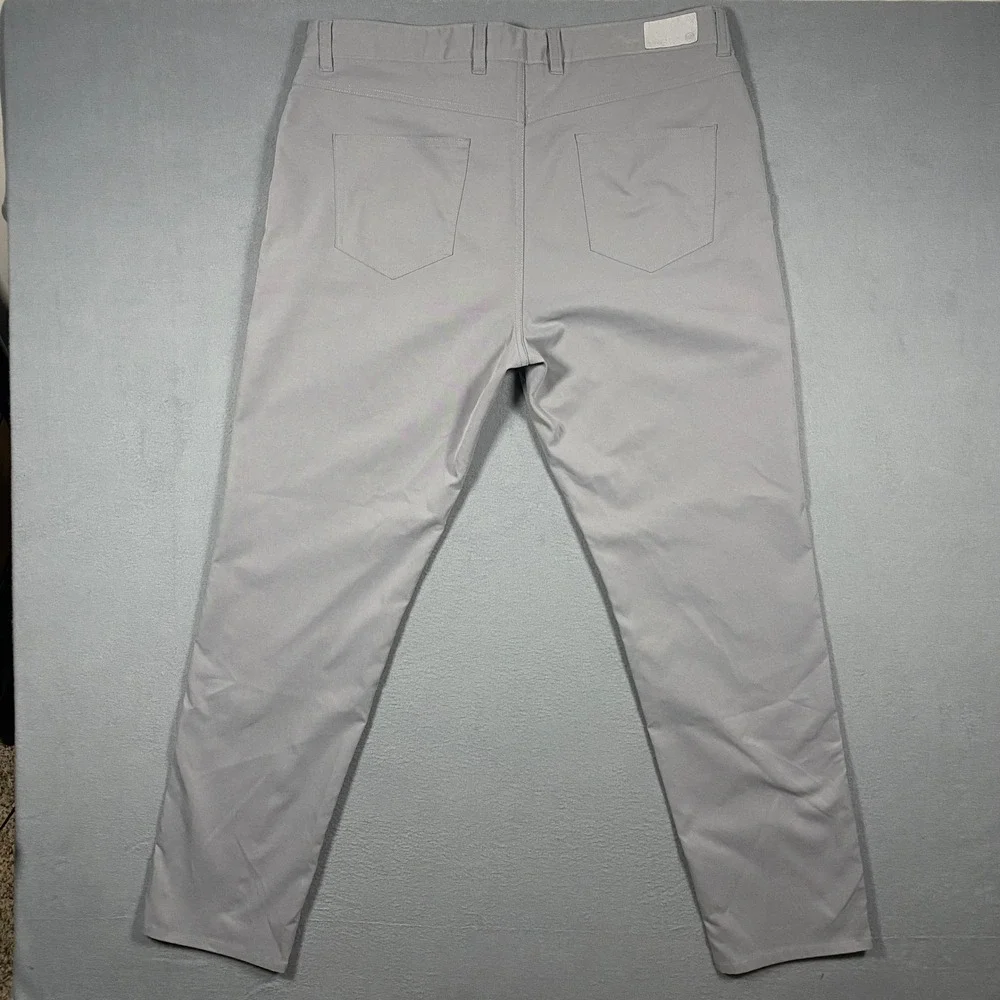Peter Millar EB66‎ 38x32 Crown Sport Mens Gray 5-Pocket Golf Pants Polyester